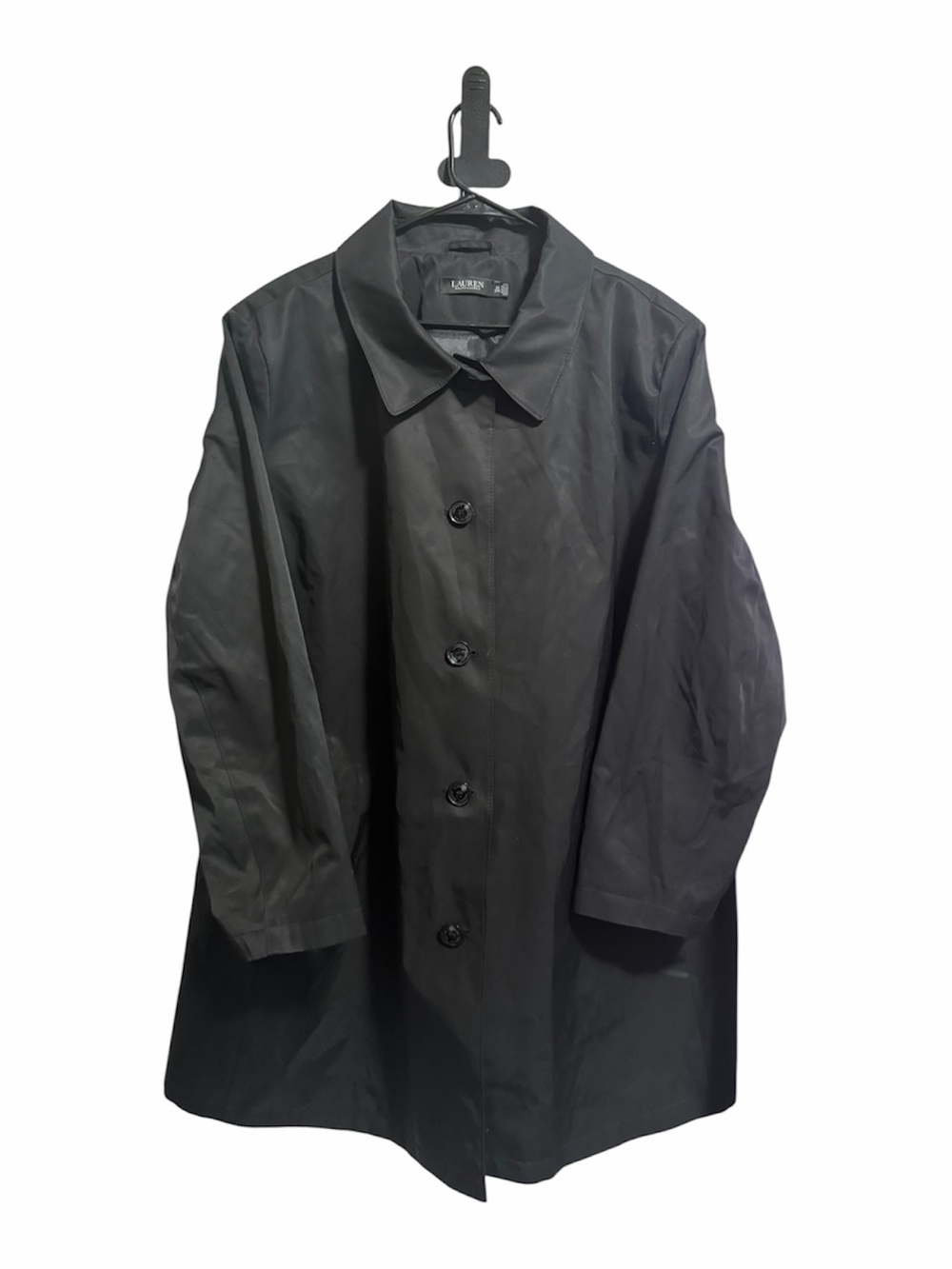 Lauren Ralph Lauren Black Label Women's Trench Coat Black Size 3X